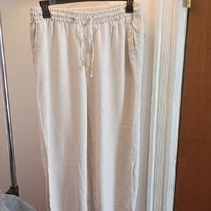 Old Navy Women's Cream Wide Leg Pants